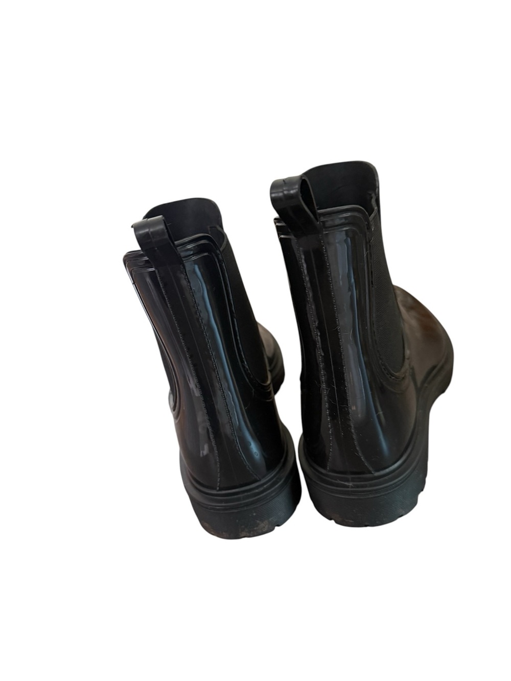 INC International Concepts Women's Black Gloss Chelsea Rain Boots - Picture 8 of 11